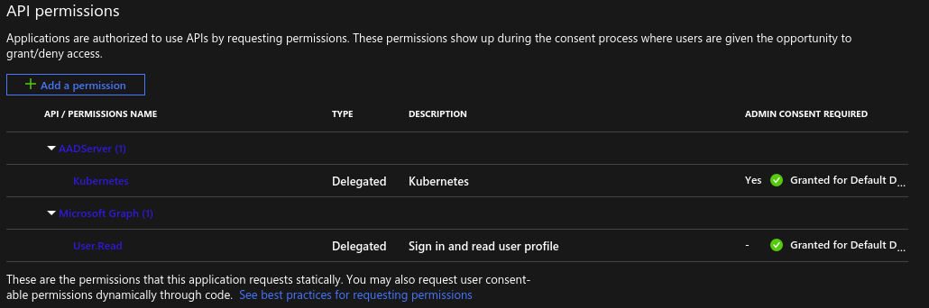 AADClient Permissions Consent